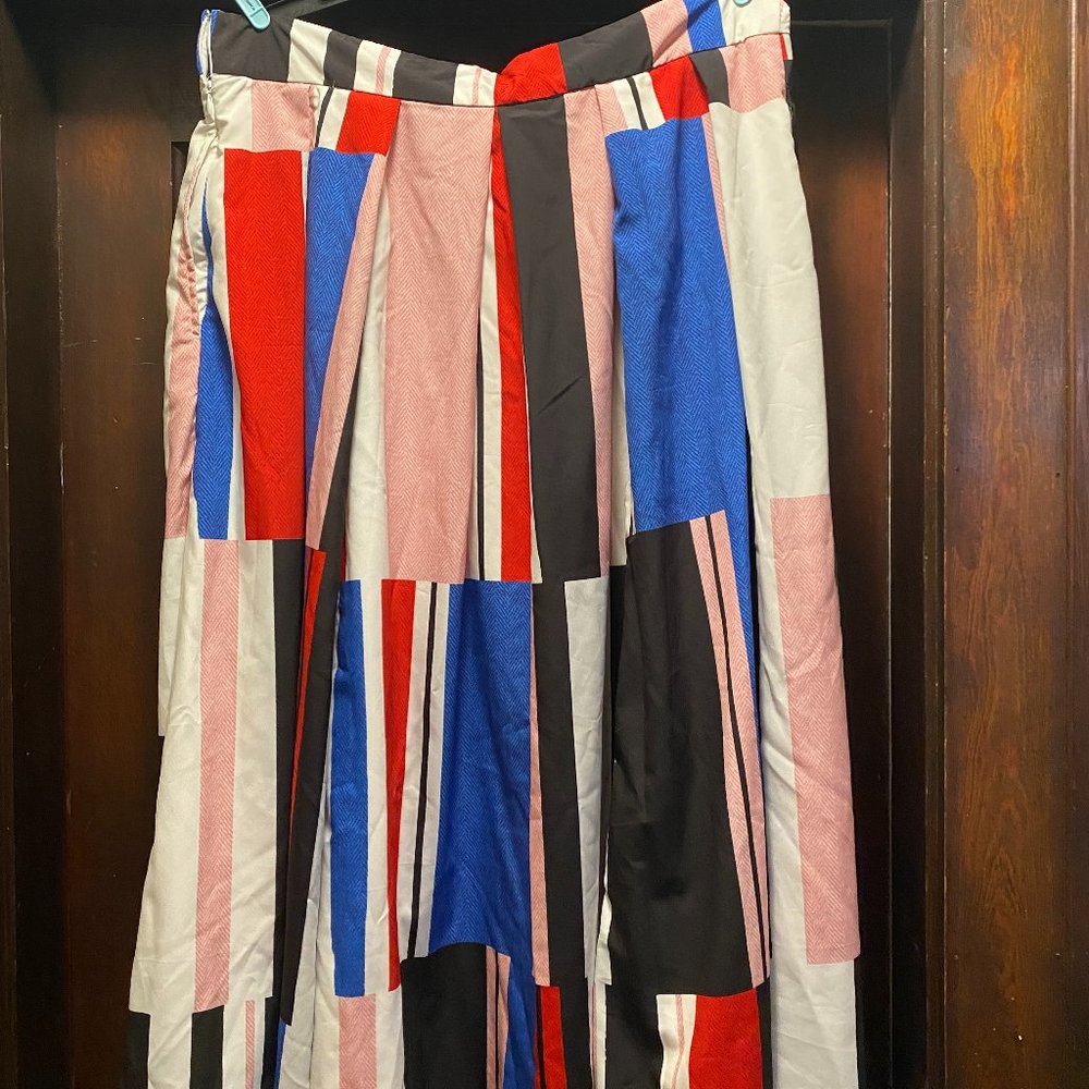 Graphic Print Crepe Midi Skirt | eShakti 1x (18w)